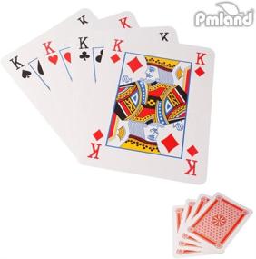 img 2 attached to 🃏 Enhance Your Card Game with PMLAND Super Jumbo Extra Large Poker Index Playing Cards