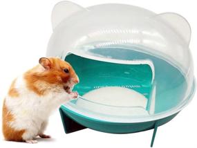 img 2 attached to Optimal Sand Bath Container for Hamsters and Small Animals, Transparent Plastic Sandbox with Scoop, Includes Protective Gloves – Ideal for Sugar Gliders, Syrian Hamsters, Gerbils, Mice, and Hedgehogs