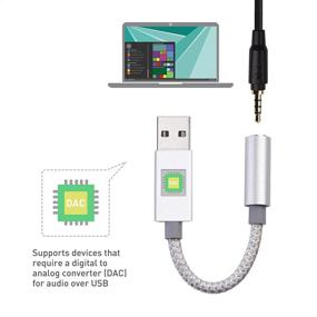 img 3 attached to 🎧 Cable Matters Premium Braided USB to 3.5mm Audio Adapter - Windows and macOS Compatible
