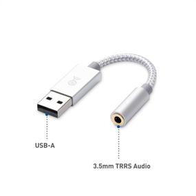 img 1 attached to 🎧 Cable Matters Premium Braided USB to 3.5mm Audio Adapter - Windows and macOS Compatible