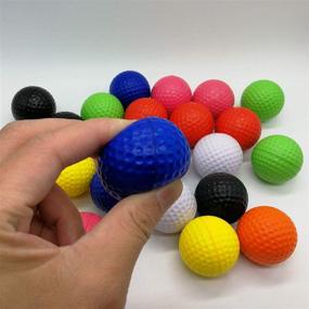 img 2 attached to 🏌️ Colored Foam Golf Balls with Realistic Feel – Limited Flight Training Soft Balls for Indoor and Outdoor Practice