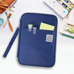 img 2 attached to 🎨 YOUSHARES 192 Slot Colored Pencil Case in Blue: Large Capacity Pen Organizer Bag for Prismacolor Watercolor Coloring Pencils, Gel Pens & Markers - Ideal for Students & Artists