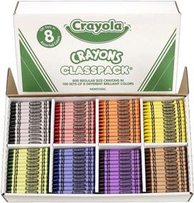 img 4 attached to 🖍️ Crayola Стандартный класспак карандашей: 800 штук, 8 цветов, школьные принадлежности стандартного размера.