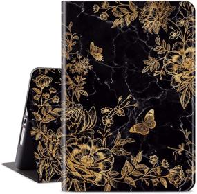 img 4 attached to 📱 Vimorco iPad 10.2 Case - Premium Black Marble Cover for iPad 9th, 8th, and 7th Generation - Auto Sleep/Wake, Multi-Angle Stand - 10.2 inch