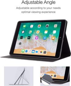 img 1 attached to 📱 Vimorco iPad 10.2 Case - Premium Black Marble Cover for iPad 9th, 8th, and 7th Generation - Auto Sleep/Wake, Multi-Angle Stand - 10.2 inch