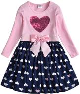 👗 stylish vikita girls' clothing with embroidery: lh5740 cotton sleeve collection logo