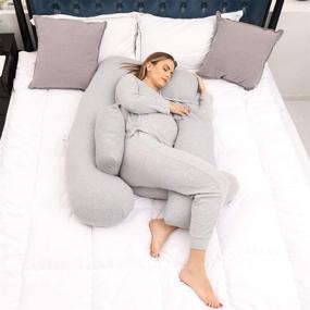 img 2 attached to TELER Full Body U-Shaped Pregnancy Pillow - Maternity Support Pillow with Detachable Extension - 2-in-1 55 inch Pregnancy Body Pillow - Ideal Pregnancy Gifts