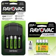 rayovac aa and aaa nimh battery charger with 4 rechargeable batteries combo logo