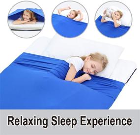 img 2 attached to Layoer Sensory Bed Sheet for Kids: Compression, Adjustable, Breathable & Stretchy – An Alternative to Weighted Blankets for Relaxing and Comfortable Sleep (Full Size)