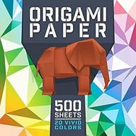 🎨 colorful origami paper for kids: 500 sheets of double-sided 6x6 inch square paper in 20 vibrant colors - ideal for diy crafts, folding & gift-giving logo