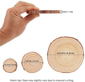 img 2 attached to 🎄 Tiberham Rustic Natural Wood Slices - 21 Pcs Unfinished Wooden Circles for Arts, Crafts, and Christmas Decorations