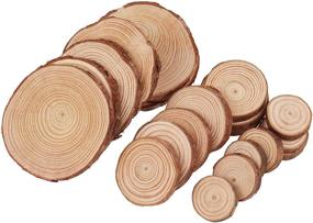 img 4 attached to 🎄 Tiberham Rustic Natural Wood Slices - 21 Pcs Unfinished Wooden Circles for Arts, Crafts, and Christmas Decorations