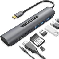 💻 8-in-1 usb c multiport adapter for macbook pro - includes 4k hdmi, usb 3.0, usb-a ports, 60w power delivery, sd/tf card reader - usb dongle compatible with macbook pro/air xps логотип