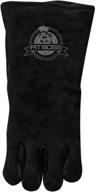 🧤 pit boss 68015 heavy duty leather gloves, 1 count (single pack), black logo