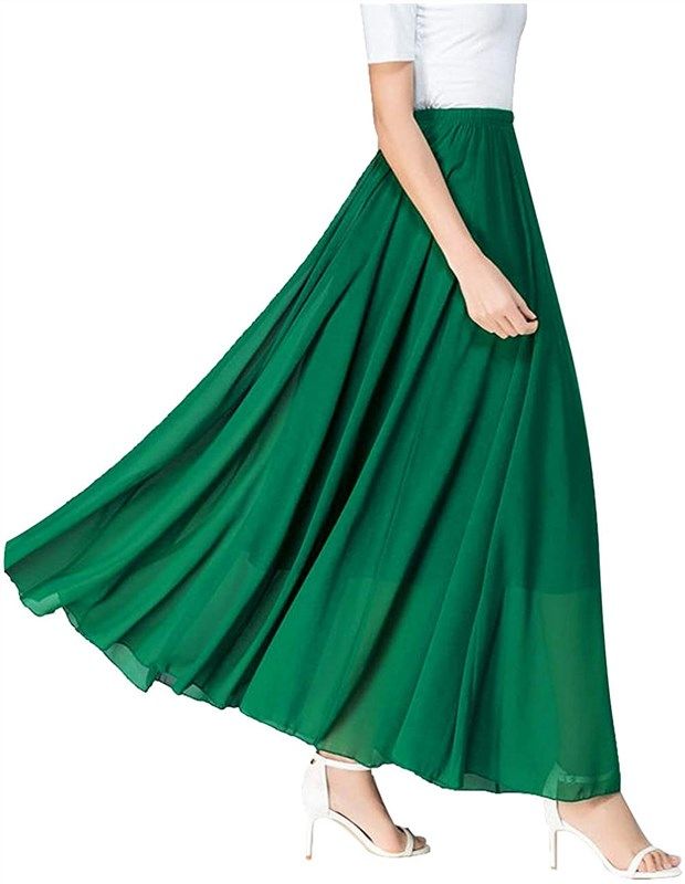joukavor womens chiffon length skirts 로고