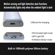 💡 otinlai silver warm 3 pack - under cabinet lights with motion sensor, 10 led night light, battery powered led bar light, usb rechargeable magnetic stick-on led lights for anywhere use логотип