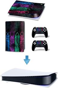 img 3 attached to 🎮 Premium PS5 Console Wrap & Controller Skin Set - Full Body Skin Protector + DualSense Decals (Digital Edition, 10)