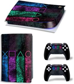 img 4 attached to 🎮 Premium PS5 Console Wrap & Controller Skin Set - Full Body Skin Protector + DualSense Decals (Digital Edition, 10)