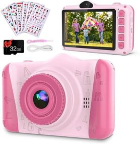 img 4 attached to Popular Children's Birthday Gifts - Coolwill Kids Camera for 3-12 Year Old Girls & Boys, 12MP Video Camera with 3.5 inch 1080P FHD Large Screen, 8X Digital Zoom, and 32G TF Card Included