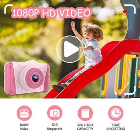 img 1 attached to Popular Children's Birthday Gifts - Coolwill Kids Camera for 3-12 Year Old Girls & Boys, 12MP Video Camera with 3.5 inch 1080P FHD Large Screen, 8X Digital Zoom, and 32G TF Card Included