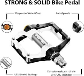 img 2 attached to 🚴 Alston Road Bike Pedals - Durable Aluminum Pedals with Powerful CR-MO 9/16" Spindle and Triple Ultra-Sealed Bearings for Mountain Bicycles