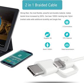img 1 attached to 🔌 Slim Galaxy Tab Charger Compatible with Samsung Galaxy Tab A E, S, S2, 3, 4, 10.1", 7.0", 8.0", 8.4", 9.6", 9.7", SM-T580/T380/T280/P580/T387/T377/T800/T113/T520/T900/T320/T713 Tablet - Power Adapter with Data Cable