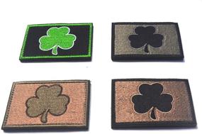 img 2 attached to Shamrock Irish Clover Tactical Patch Military Set with Morale Lucky Hook & Loop - 4 Pieces