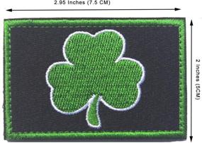 img 1 attached to Shamrock Irish Clover Tactical Patch Military Set with Morale Lucky Hook & Loop - 4 Pieces