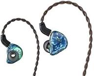 🎧 fiio fd1 wired hi-res earbuds with beryllium-plated dynamic driver, 4-stranded high-purity monocrystalline copper cable, 0.78pin, strong bass - blue (no mic) logo