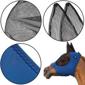 img 2 attached to 🐴 Ultimate Protection: SmithBuilt Horse Fly Mask with Mesh Eyes and Ears, Breathable Fabric, and UV Protection