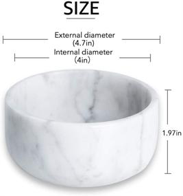 img 3 attached to 🧼 JIMEI Marble Shaving Soap Bowl - Versatile Stone Bowl for Decor, Centerpiece, Fruit, Candy, Jewelry Tray