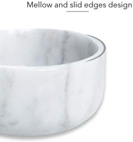 img 1 attached to 🧼 JIMEI Marble Shaving Soap Bowl - Versatile Stone Bowl for Decor, Centerpiece, Fruit, Candy, Jewelry Tray