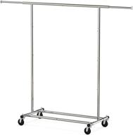 👕 heavy duty chrome clothing garment rack by simple houseware - optimal for organizing clothes логотип