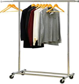 img 3 attached to 👕 Heavy Duty Chrome Clothing Garment Rack by Simple Houseware - Optimal for Organizing Clothes