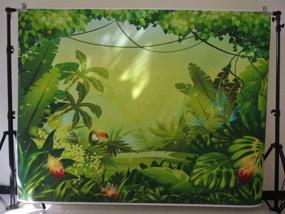 img 1 attached to Captivating Jungle Safari Backdrop for Unforgettable Kids Photography and Party Decor | HUAYI Xt-6713