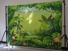 img 3 attached to Captivating Jungle Safari Backdrop for Unforgettable Kids Photography and Party Decor | HUAYI Xt-6713