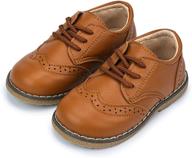 kidsun toddler lace up oxford uniform boys' shoes : oxfords logo