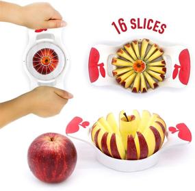 img 2 attached to 🍓 Efficient 3-in-1 Kitchen Tool Bundle: Strawberry & Apple Slicer, Garlic Press & Thin Slicer - 16 Slices with Ease!