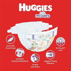img 3 attached to 👶 Huggies Little Movers Baby Diapers Size 5 - 58 Ct: Ultimate Comfort and Protection for Active Crawlers