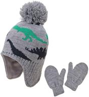 cold weather boys' accessories: fleece toddler winter earflap beanie logo