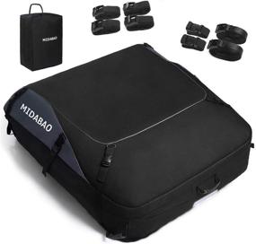 img 4 attached to 🚗 Ultimate Car Roof Top Carrier: MIDABAO 20 Cubic Waterproof Duty - Ideal for Cars with or Without Racks - Coated Zippers for Extra Protection