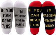 👀 criminal minds inspired gift: levlo - i'm watching criminal minds cotton socks for fans логотип