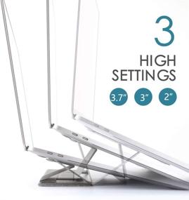 img 2 attached to 🖥️ Invisible Laptop/Tablet Stand: Ultra-Slim and Waterproof Detachable Stand for Apple Mac/MacBook Pro/MacBook Air – Lightweight and Adjustable Notebook Stand for 9.7Inch-15.6 Inch – Folding Stand for 2019