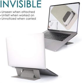 img 1 attached to 🖥️ Invisible Laptop/Tablet Stand: Ultra-Slim and Waterproof Detachable Stand for Apple Mac/MacBook Pro/MacBook Air – Lightweight and Adjustable Notebook Stand for 9.7Inch-15.6 Inch – Folding Stand for 2019