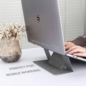 img 3 attached to 🖥️ Invisible Laptop/Tablet Stand: Ultra-Slim and Waterproof Detachable Stand for Apple Mac/MacBook Pro/MacBook Air – Lightweight and Adjustable Notebook Stand for 9.7Inch-15.6 Inch – Folding Stand for 2019