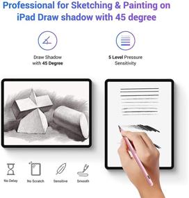 img 2 attached to Palm Rejection Tilt Sensitivity Stylus Pencil For Apple IPad(2018-2021) 6/7/8/9Th Generation/Ipad Pro 11(1St/2Nd)/ Pro 12