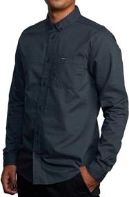 img 2 attached to RVCA Oxford Sleeve Button Pirate Men's Clothing in Shirts