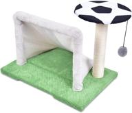 petellow cat tree scratching b football logo