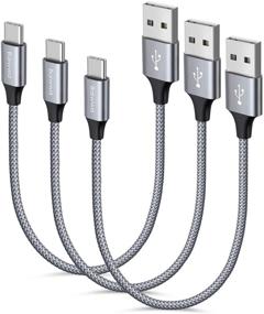 img 4 attached to Baillwa Short USB C Cable (3-Pack, 1ft) - Fast Charging Cord for Samsung Galaxy S21, S20, S10, Note 20 and More