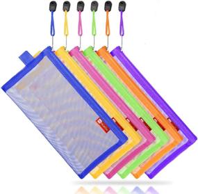 img 4 attached to Efficient Zipper Invoice Holder Bag Envelope for Document Storage - 6 Piece Package